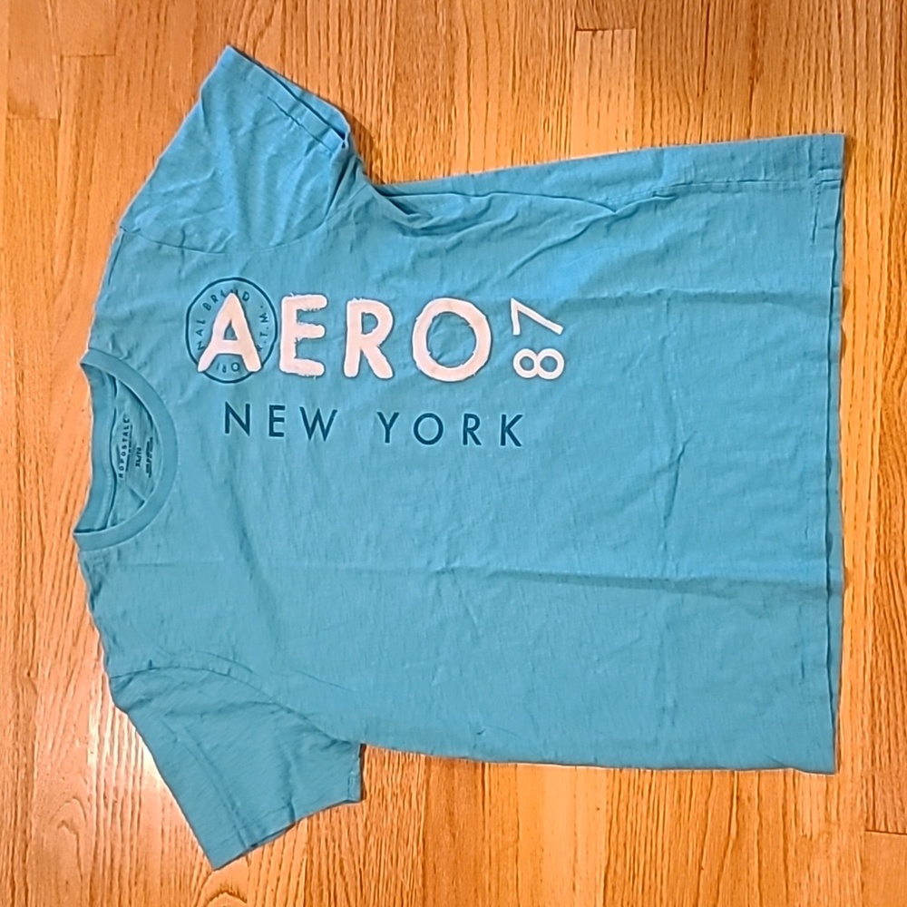 Aeropostale Aqua Heathered Tee